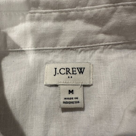 J.Crew Factory Women’s Linen-Cotton Blend Button-Up – White – Size M - Picture 2 of 4